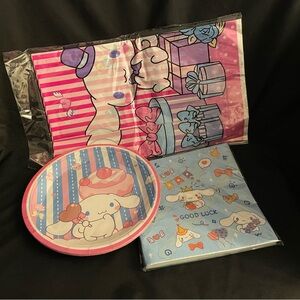Cinnamoroll Sanrio Party Set with colors Pink and Blue Design NWT